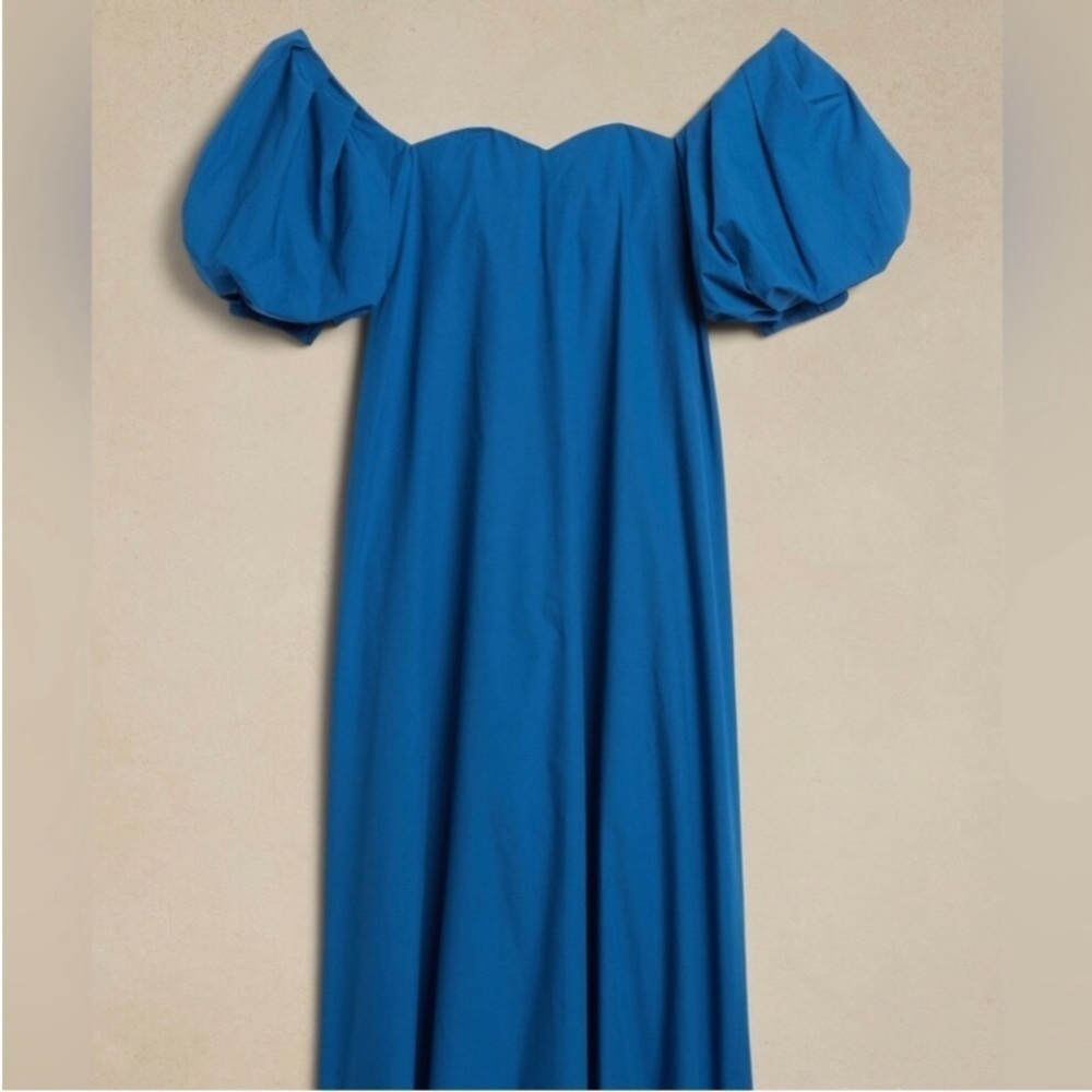 NWT! Banana Republic Black Puff Sleeve Maxi Dress - Multiple Sizes - Picture 5 of 6